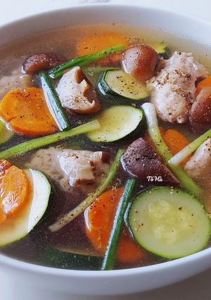 Hình của món Canh BÍ NGÒI nấu mọc.