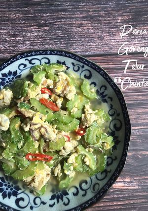 Gambar Peria goreng telur