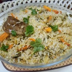 A picture of Simple And Delicious Veg Hyderabadi Biryani In Microwave.