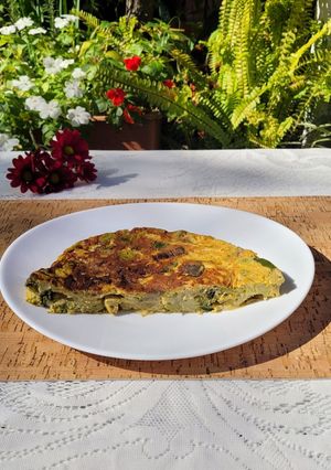 Una foto de Tortilla de verduras al vapor