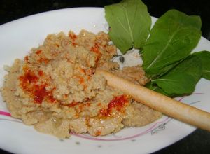 Una foto de Hummus rápido con lata de garbanzos