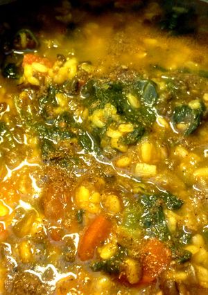 A picture of Spinach Dal.