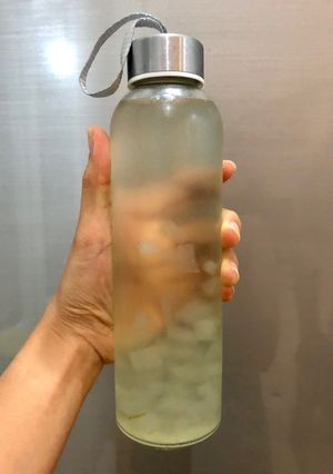 Hình của món Nha đam đường phèn lá dứa.