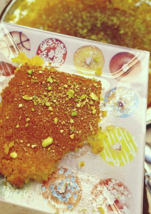 صورة لوصفة كنافة على فحم☺🧡
