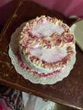 Torta de vainilla con merengue suizo