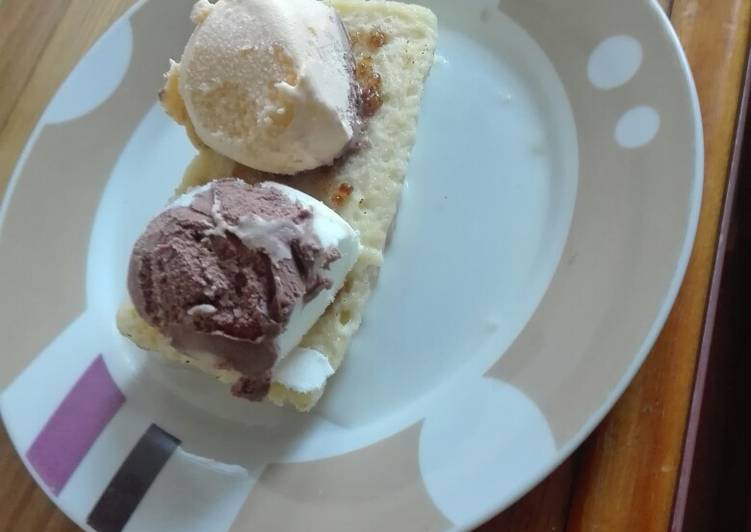 Torrijas de pan brioche con helado