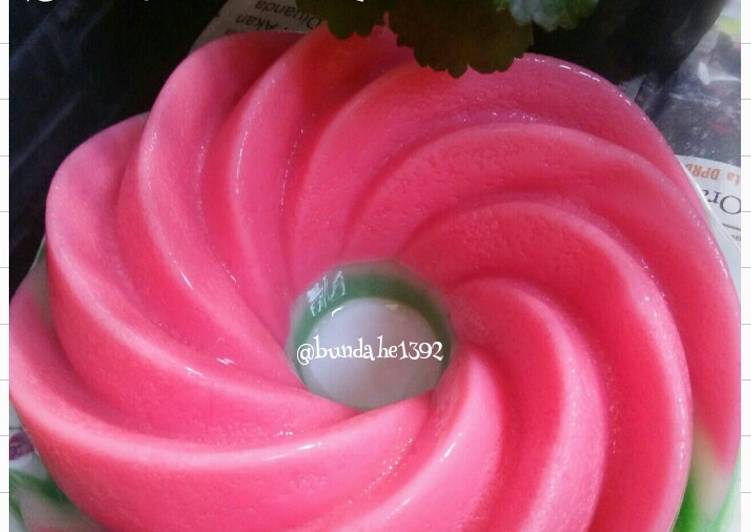 Resep Puding Susu Strawberry | Langkah Membuat Puding Susu Strawberry Yang Enak Banget