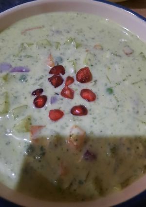 A picture of Yummy vegetable raita.