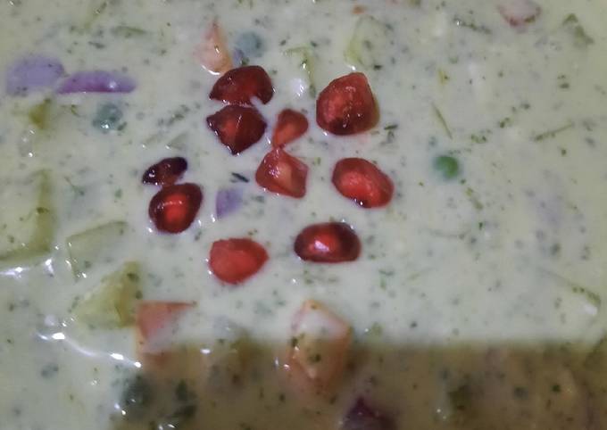 Yummy vegetable raita