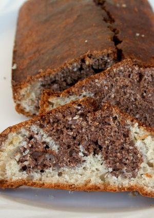 Foto di Plumcake bicolore al cocco e cacao (light)