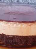 Chocoflan con leche condensada y Brownie