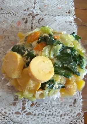 Foto resep Nasi siram tofu