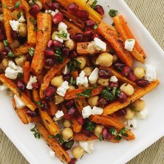 A picture of Roasted Carrot Salad with Goat Cheese.