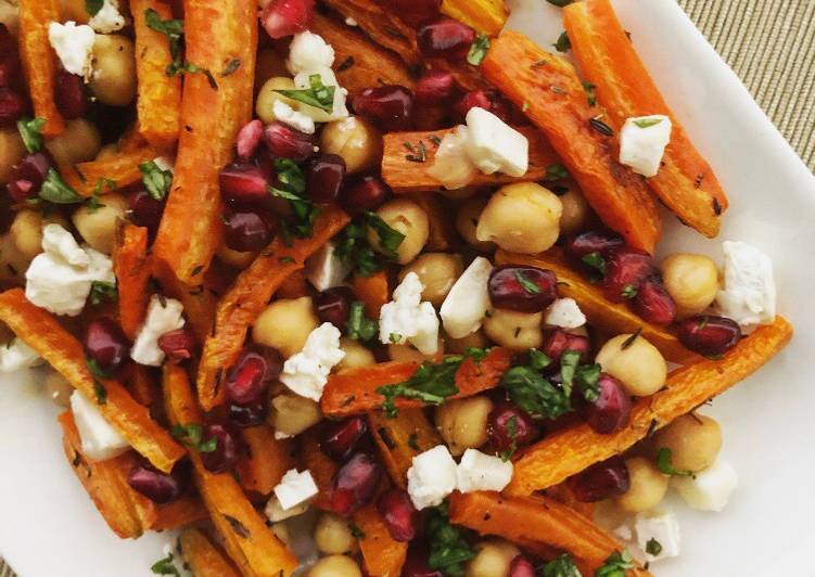 Steps to Prepare Any-night-of-the-week Roasted Carrot Salad with Goat Cheese