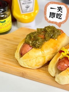 熱狗堡麵包 (手揉免機器｜簡易紙模DIY) 的食譜成品照片