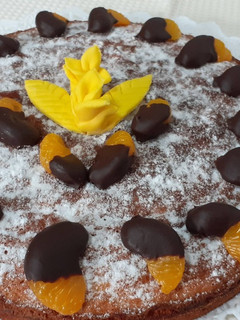 Una foto de Tarta de almendra y mandarina