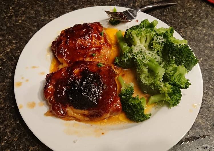 Easiest Way to Make Award-winning Baked BBQ Chicken Thighs