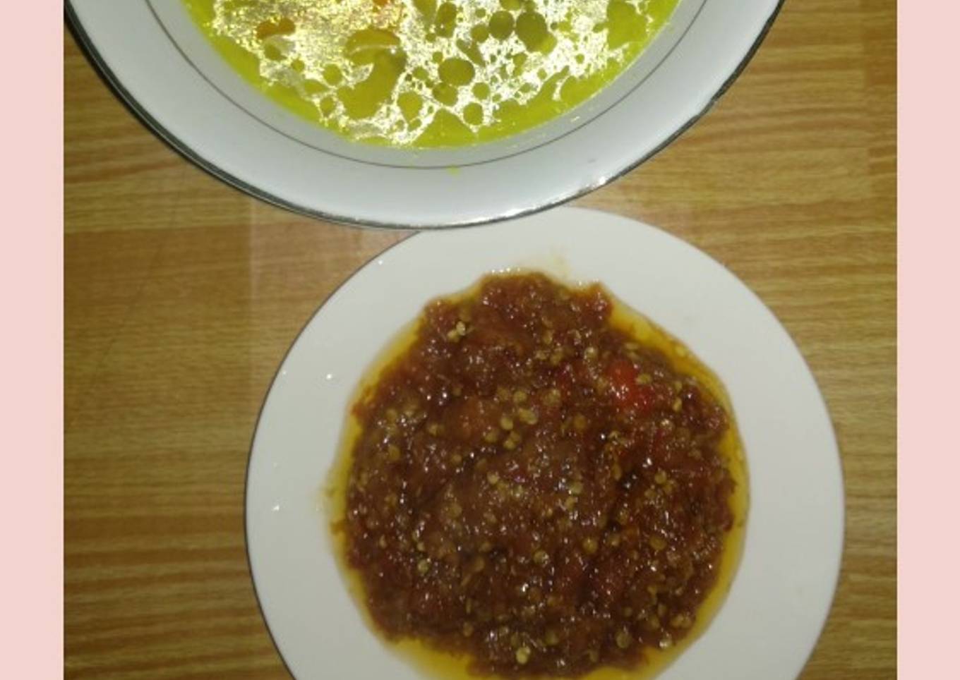 Sop ayam + sambal tomat