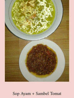 Foto resep Sop ayam + sambal tomat