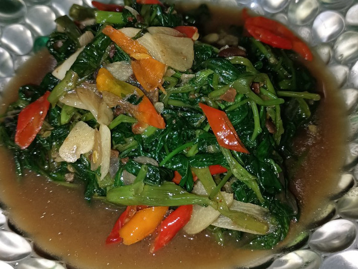 Resep Tumis kangkung tauco Anti Gagal