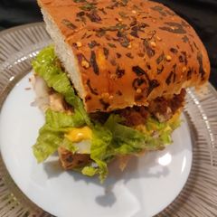 A picture of Multigrain garlic bun.