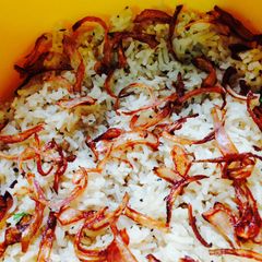 A picture of Vegetable Layer Rice.