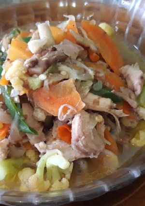 Foto resep Tumis Ayam suir wortel dan kembang kol