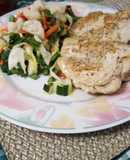 Pechuga a la plancha y vegetales (no carbs)