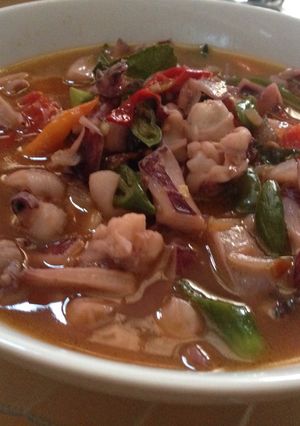 Foto resep Gurita kuah masak saus tomat