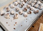 A picture of chocolate rum ball