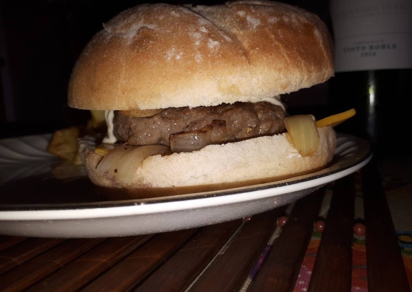 Hamburguesa black angus estilo burger