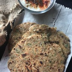 A picture of Koki(Sindhi Style Onion Paratha).
