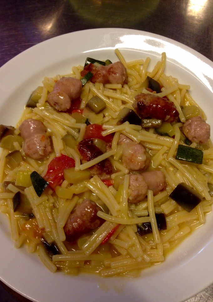Una foto de Fideos a la cazuela