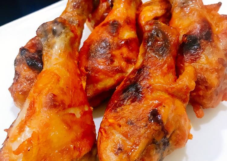 Hot and spicy bbq chicken drumsticks