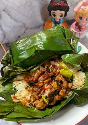 Foto resep Nasi bakar Cumi kemangi🐙🌿