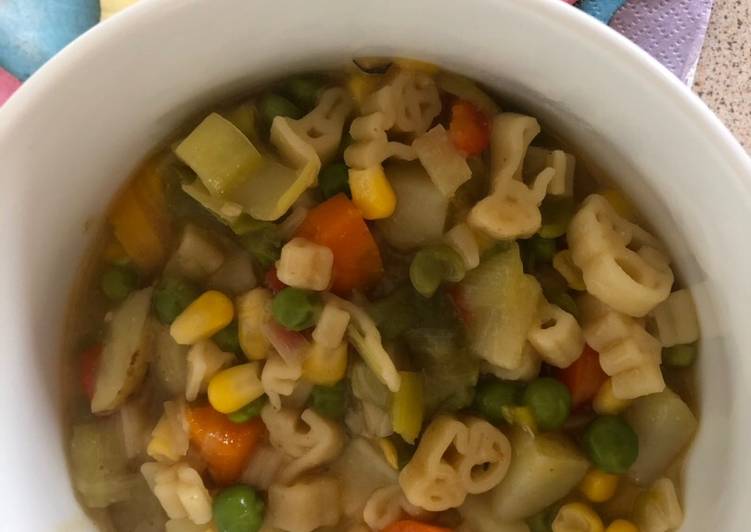 Vegetable stew with Animal Pasta