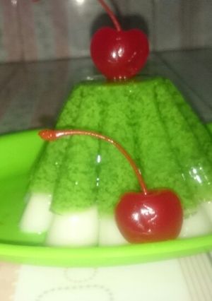 Foto resep Puding lumutan rasa pandan lapis susu