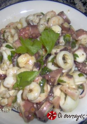 A picture of Seafood salad.