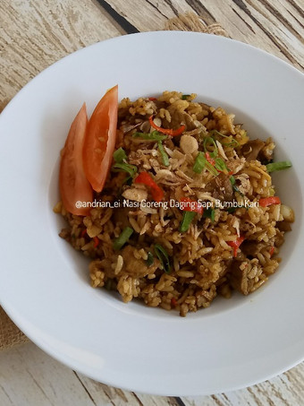 Resep Nasi Goreng Daging Sapi Bumbu Kari Anti Gagal