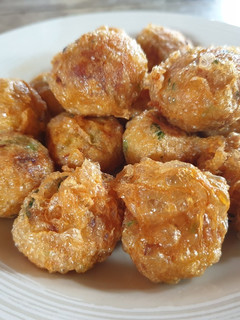 A picture of Perkedel (potato chicken meat ball).