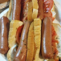 Hotdogs, with Tomato and Chives A picture of Hotdogs, with Tomato and Chives.