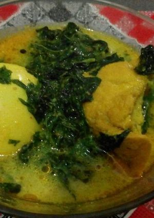 Foto resep Daun singkong bumbu kuning