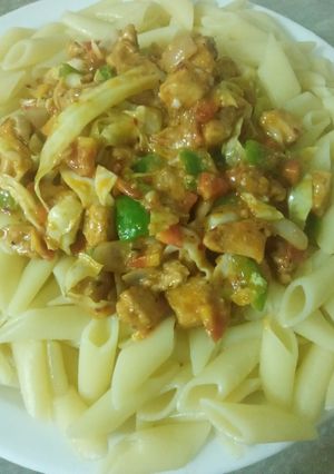A picture of Penne pasta 🍝.