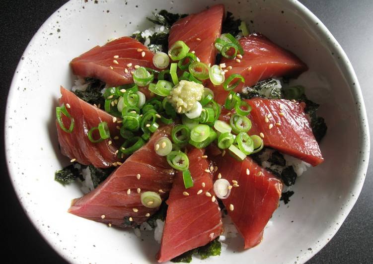 Simple Way to Make Perfect Marinated Tuna Sashimi Rice Bowl