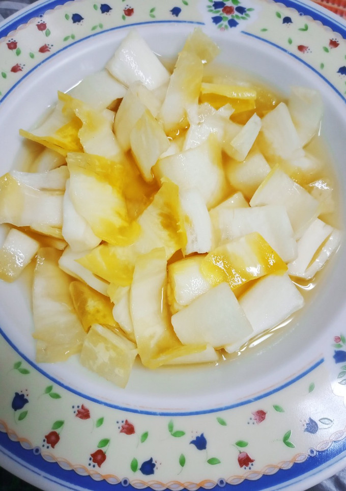 Una foto de Endivias con vinagreta de miel