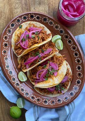 Una foto de Cochinita pibil en olla express