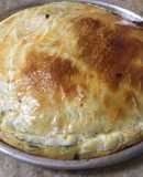 Tarta de espinacas con huevos Estrellados