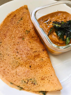 A picture of Instant Barnyard millet Tomato Dosa.