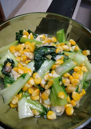 Foto resep Cah Jagung Sawi Hijau