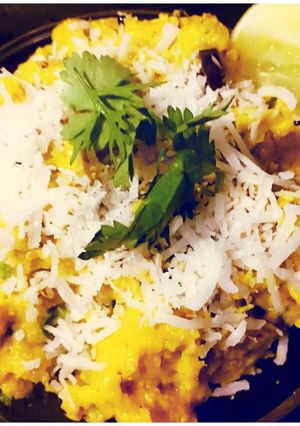 A picture of Bhutte ka Kees (fresh sweet corn grits).